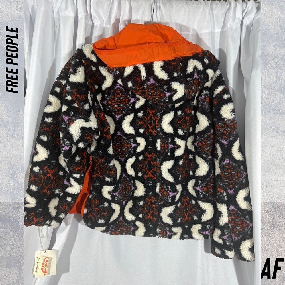 FREE PEOPLE ELEVATION REVERSIBLE JACQUARD FLEECE SNOWCAP COMBO NWT XS - Picture 8 of 9